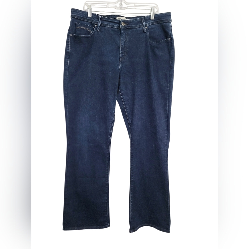 Levi’s 512 Perfectly Shaping Bootcut Jeans Women’s PLUS Size 20W Blue Stretch - Picture 2 of 14